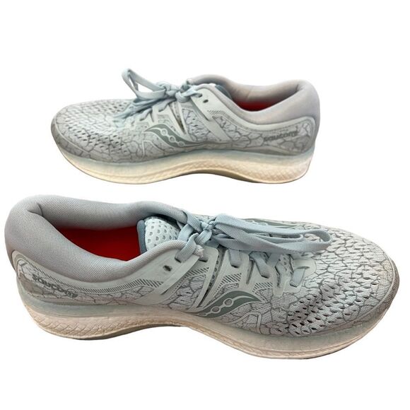 Saucony Hurricane Iso 5 Women's Running Shoe in Light Blue - Picture 5 of 10